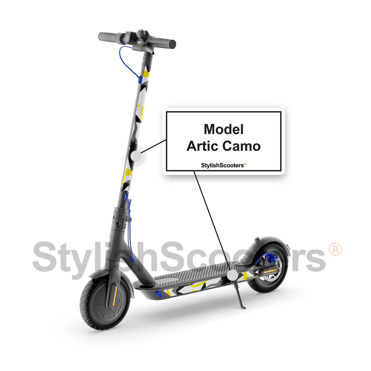 Vinilo para Patinete Xiaomi M365 - Artic Camo Sticker 4PZA