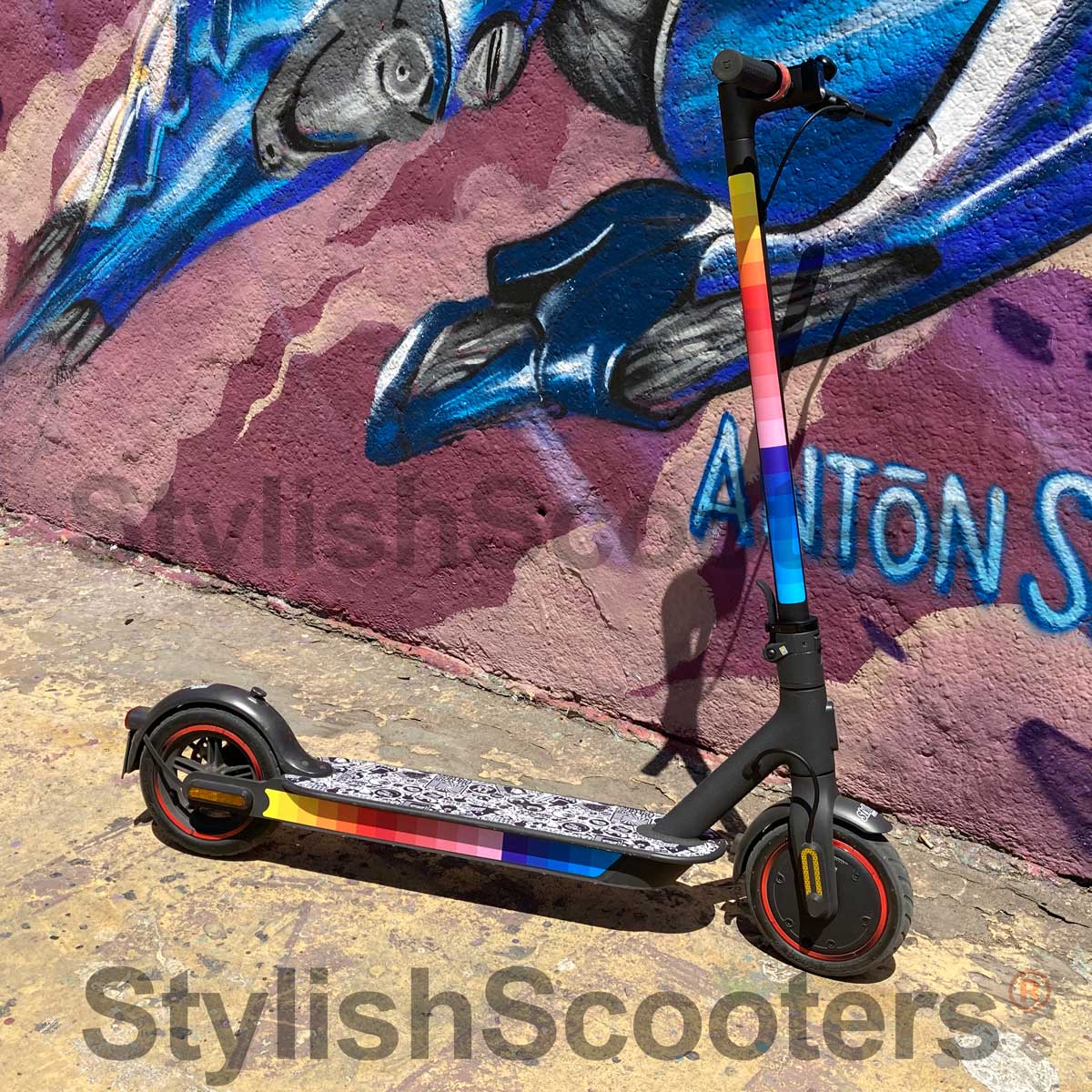 Pegatinas para Patinetes eléctricos Xiaomi M365 - Rainbow Sticker 4PZ - Stylish Scooters