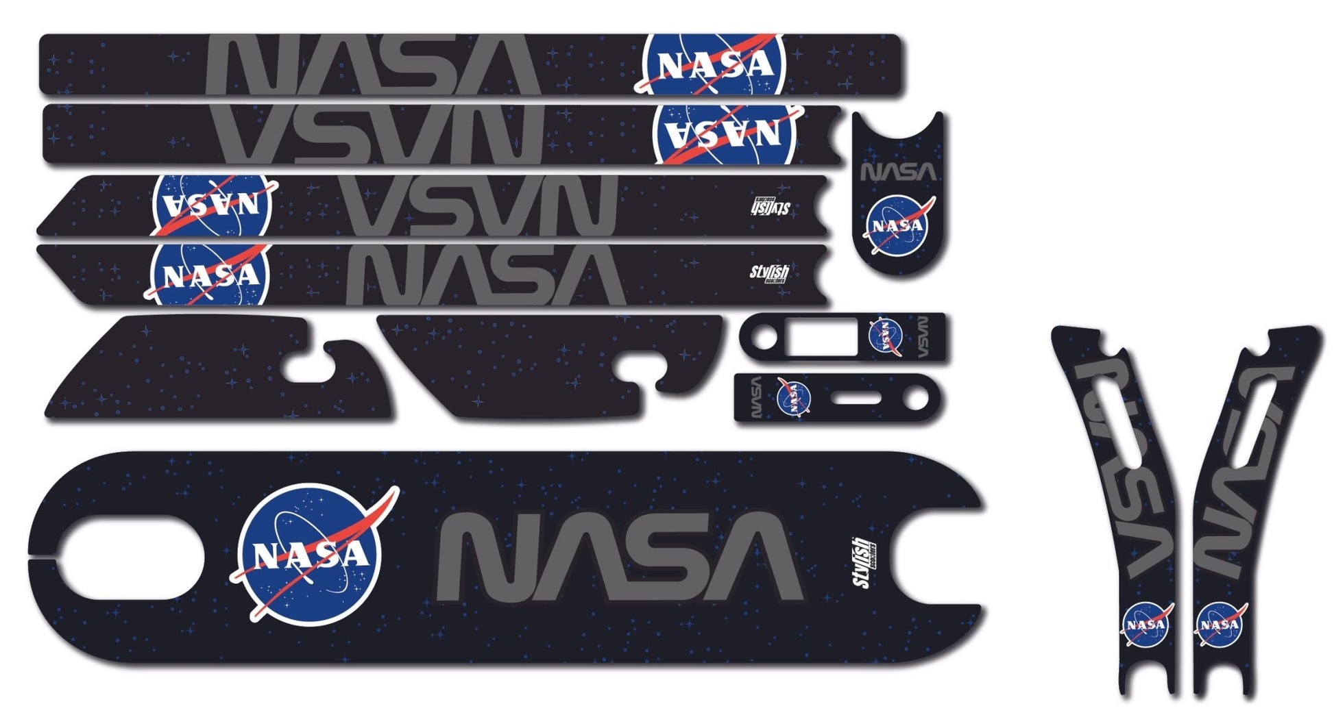 Stylish Scooters | Vinilo para Xiaomi m365 NASA full + base + suspension- Stylish Scooters