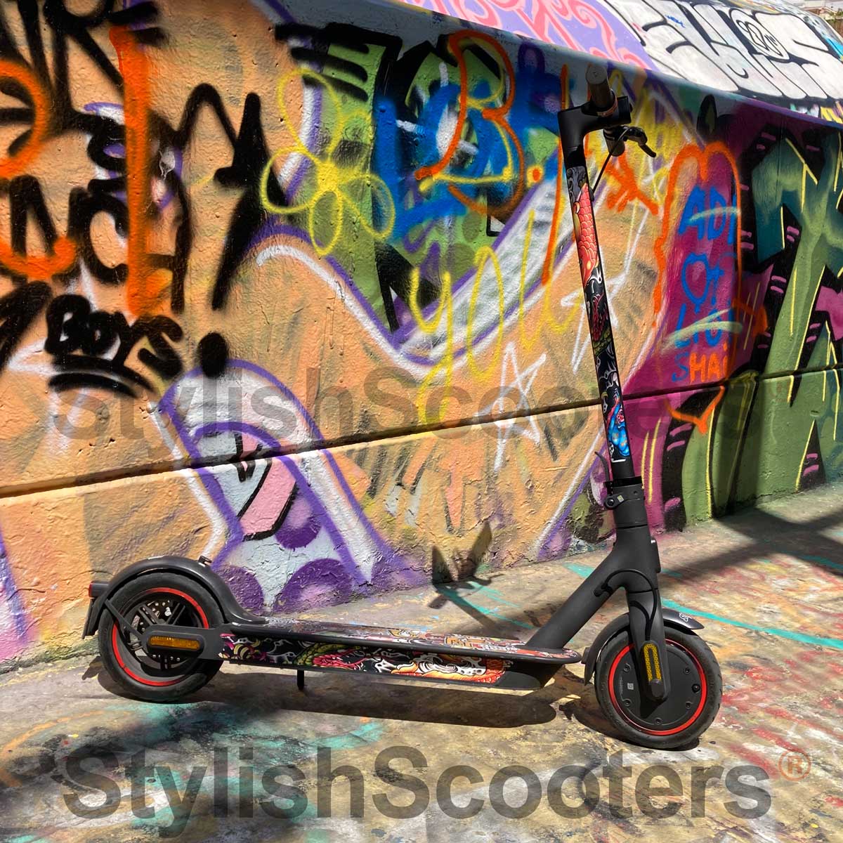 Vinilo para Patinete Xiaomi M365 - Japan Tatto Sticker 4PZ - Stylish Scooters