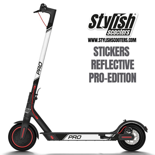 Vinilo para scooter eléctrico Xiaomi m365 Reflectante Pro white - Stylish Scooters