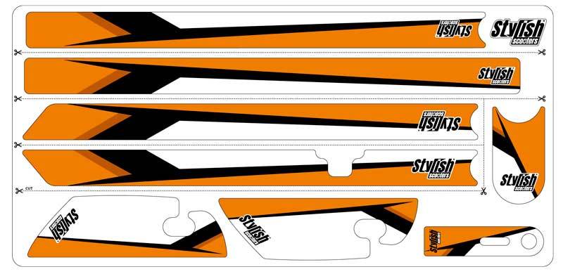 Vinilo para scooter Xiaomi m365 Sport Orange - Stylish Scooters