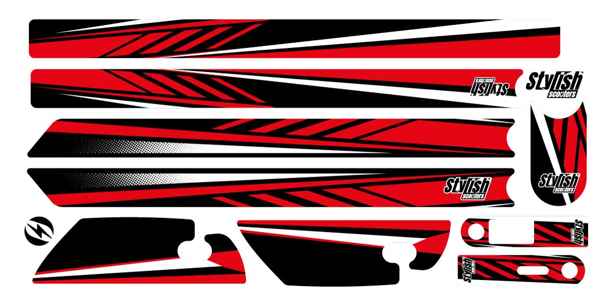 Vinilo para scooter Xiaomi m365 Sport Red - Stylish Scooters