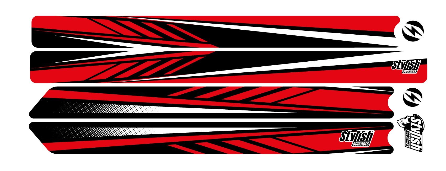 Vinilo para Xiaomi m365 4 piezas adhesivos - Stylish Scooters