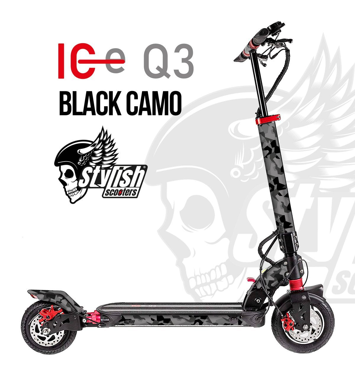 Vinilo personalizado para patiente eléctrico IC-E Q3 - Stylish Scooters