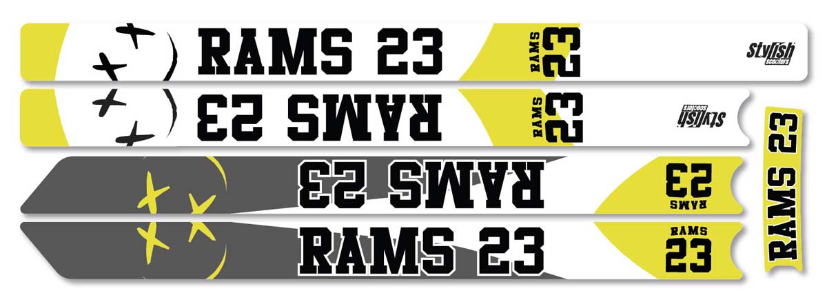 VINILO RAMS23 - YELLOW GRAY - Stylish Scooters