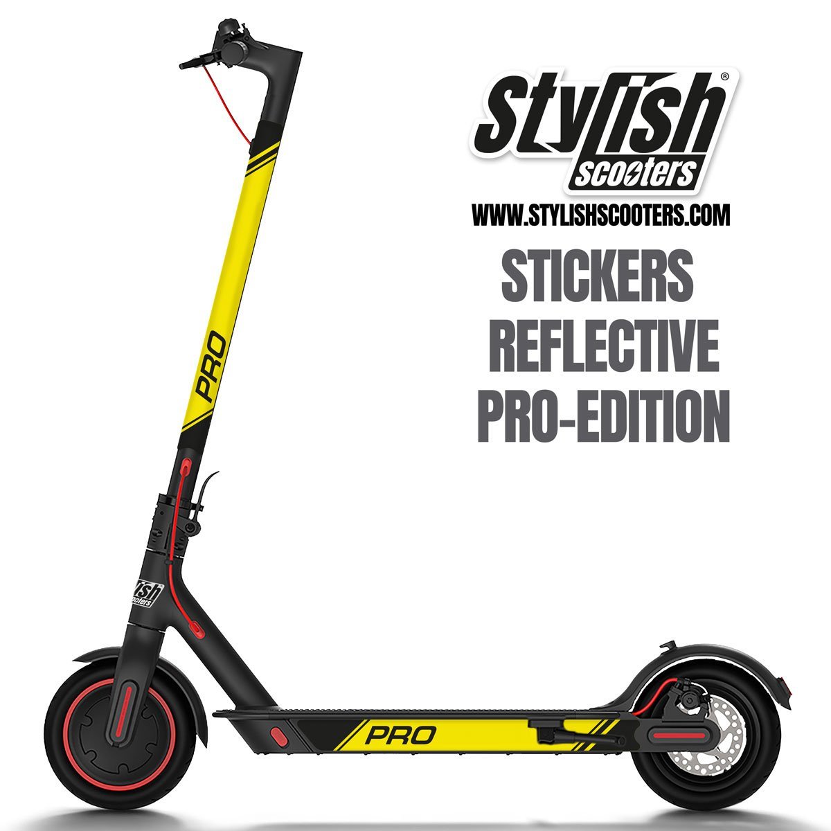 Vinilo Reflectante xiaomi m365 Pro Yellow - Stylish Scooters