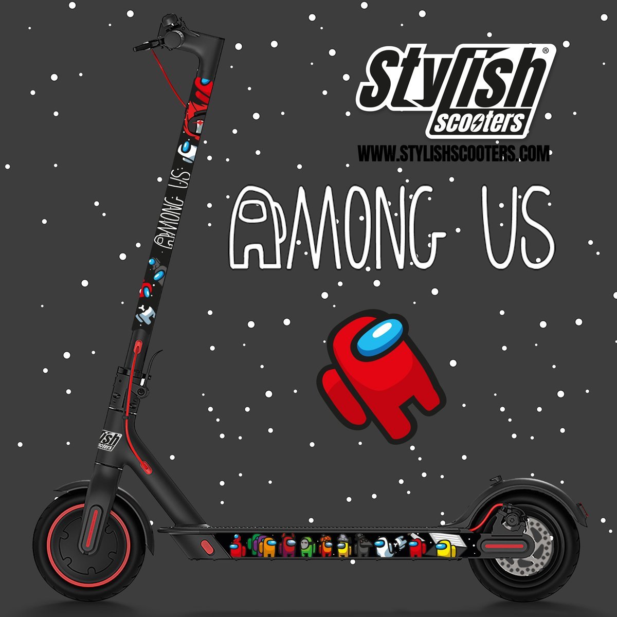 Vinilo Xiaomi m365 Among Us edición especial - Stylish Scooters