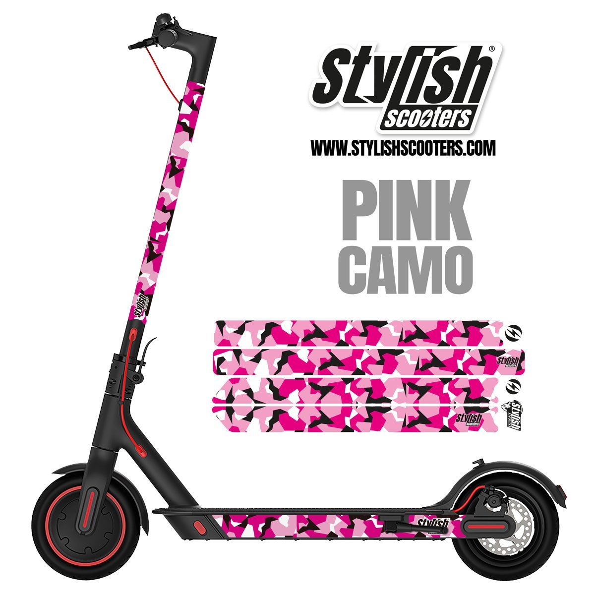Vinilo Xiaomi m365 Pink Camo - Stylish Scooters