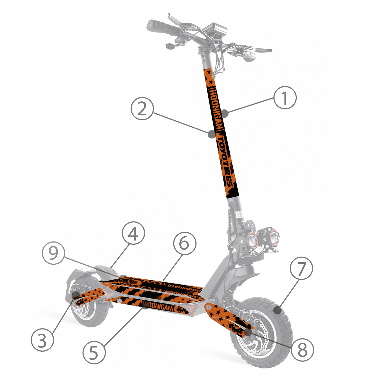 Vinilos para ZWheel ZCougar - Stylish Scooters