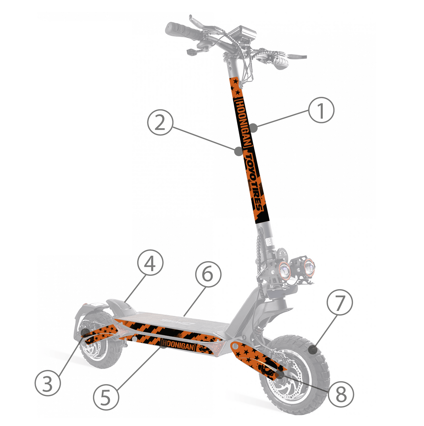 Vinilos para ZWheel ZCougar - Stylish Scooters