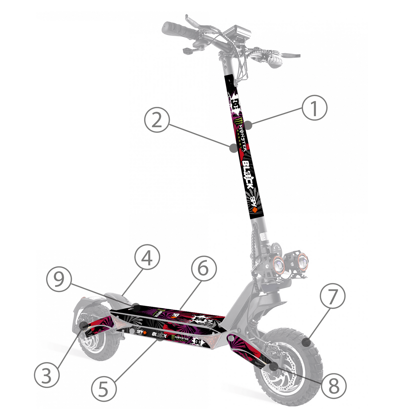 Vinilos para ZWheel ZCougar - Stylish Scooters