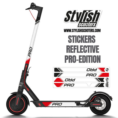 Vinilo reflectante Xiaomi m365 Pro Red-White - Stylish Scooters
