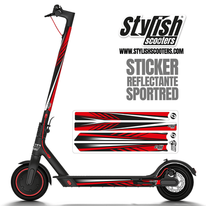 Vinilo Xiaomi m365 Reflectante Sport Red - Stylish Scooters